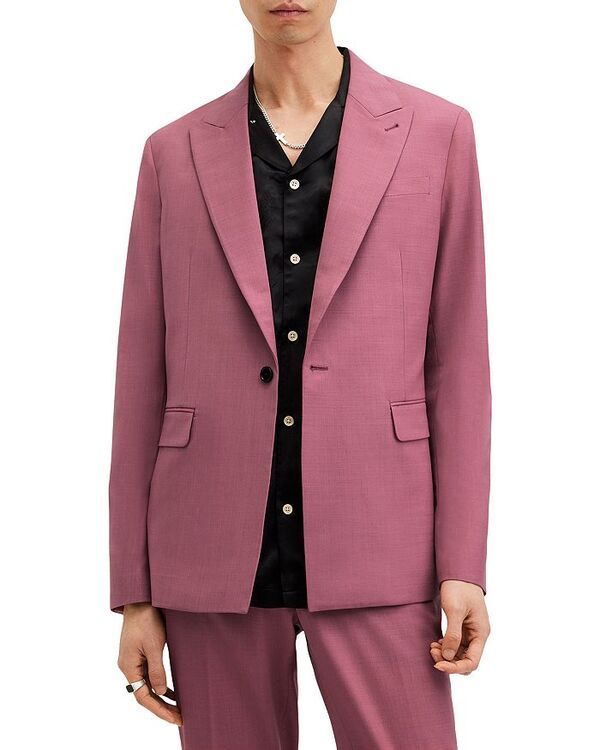 【送料無料】 オールセインツ メンズ ジャケット・ブルゾン ブレザー アウター Aura Slim Fit Blazer Pink