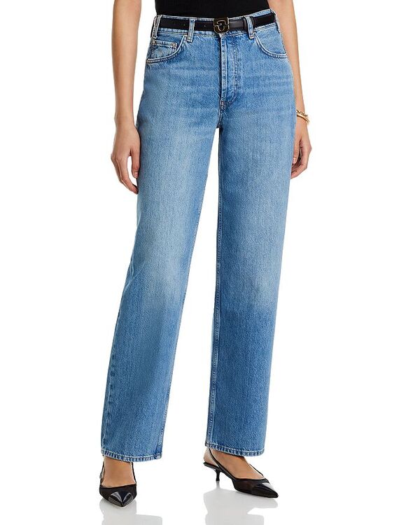  アニービン レディース デニムパンツ ジーンズ ボトムス Gavin Mid Rise Long Jeans in Washed Blue Washed Blue