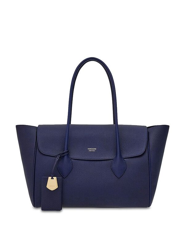【送料無料】 フェラガモ レディース トートバッグ バッグ Firenze Flap Tote Midnight/Gold