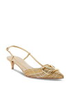 【送料無料】 ヴァレンティノ レディース パンプス シューズ Women's Pointed Toe Logo Kitten Heel Slingback Pu...