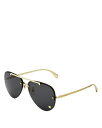 【送料無料】 ヴェルサーチ レディース サングラス・アイウェア アクセサリー Brow Bar Aviator Sunglasses 60mm Gold/Gra...