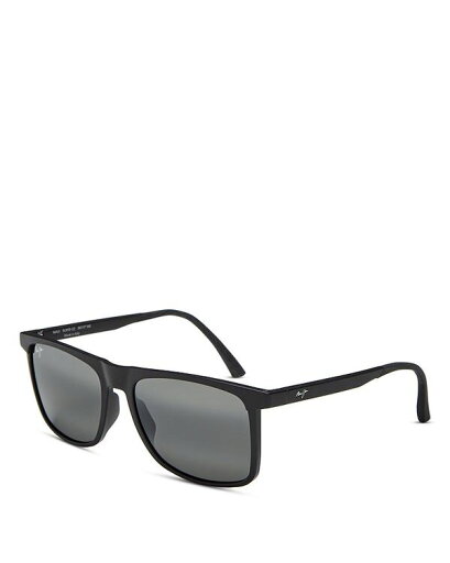 【送料無料】 マウイジム レディース サングラス・アイウェア アクセサリー Makamae Polarized Square Sunglasses 56mm Black/Gray Polarized Solid 【送料無料】 マウイジム レディース サングラス・アイウェア アクセサリー Makamae Polarized Square Sunglasses 56mm Black/Gray Polarized Solid