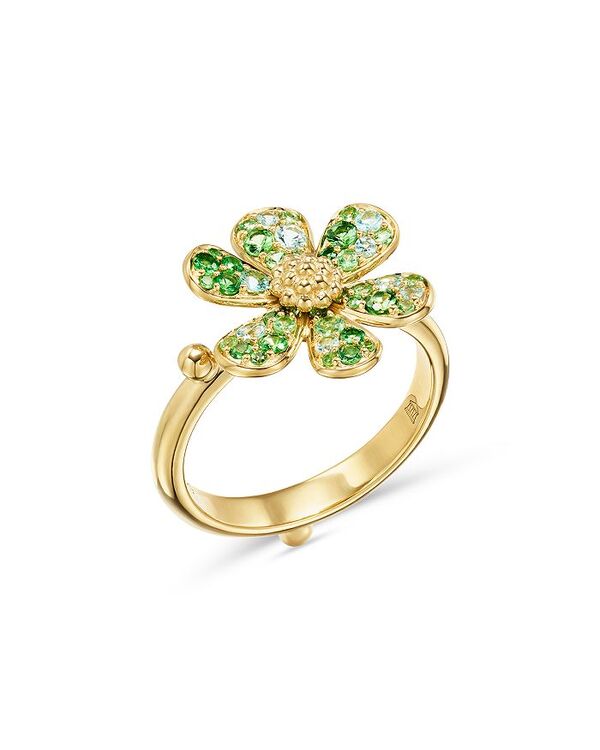 【送料無料】 テンプル セント クレア レディース リング アクセサリー Temple St. Clair 18K Yellow Gold Multi-Gemstone Flower Power Ring Green/Gold