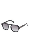 【送料無料】 ゼニア レディース サングラス・アイウェア アクセサリー Round Sunglasses 51mm Black/Gray Gradient
