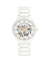 【送料無料】 ラド レディース 腕時計 アクセサリー True Round Automatic Open Heart Watch 40mm White