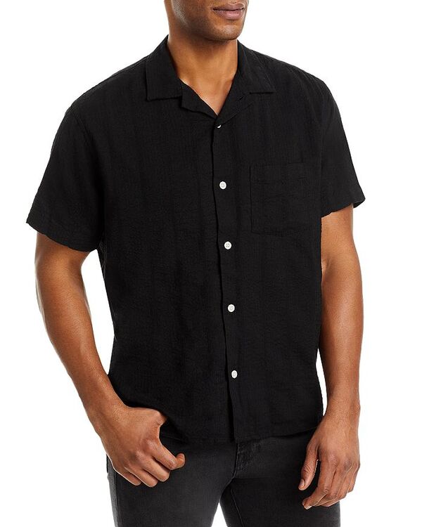 【送料無料】 コリドー メンズ シャツ トップス Seersucker Short Sleeve Camp Shirt Black