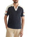 【送料無料】 マリーン レイヤー メンズ ポロシャツ トップス Terry Out Varsity Polo Shirt Indigo/White