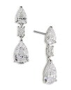 【送料無料】 ナディール レディース ピアス・イヤリング アクセサリー Halle Cubic Zirconia Triple Drop Earrings in Rhodium Plated Silver(4)