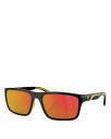 【送料無料】 フェラーリ レディース サングラス・アイウェア アクセサリー Rectangular Sunglasses 59mm Black/Orange M...