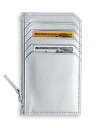 【送料無料】 ロイス レディース 財布 アクセサリー Leather Zipper Credit Card Case Silver