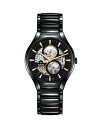 【送料無料】 ラド レディース 腕時計 アクセサリー True Round Automatic Open Heart Watch 40mm Black
