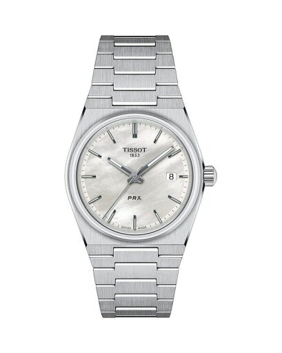 【送料無料】 ティソット レディース 腕時計 アクセサリー PRX Watch 35mm White/Silver 【送料無料】 ティソット レディース 腕時計 アクセサリー PRX Watch 35mm White/Silver