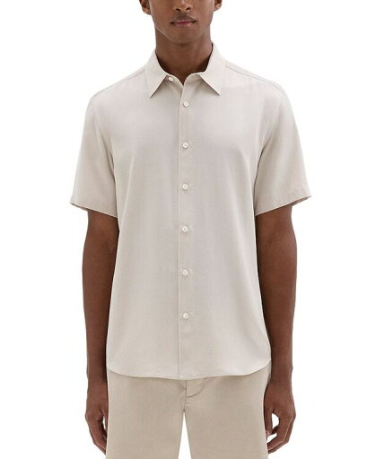 【送料無料】 セオリー メンズ シャツ トップス Irving Regular Fit Short Sleeve Shirt New Sand 【送料無料】 セオリー メンズ シャツ トップス Irving Regular Fit Short Sleeve Shirt New Sand