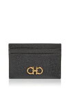 【送料無料】 フェラガモ レディース 財布 アクセサリー Gancini Leather Card Case Nero/Gold