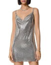 【送料無料】 ヴェルサーチ レディース ワンピース トップス Aluminum Metal Mesh Mini Dress Nickel