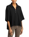 【送料無料】 ロゼッタ・ゲッティ レディース ポロシャツ トップス Oversized Zip Polo Top Black