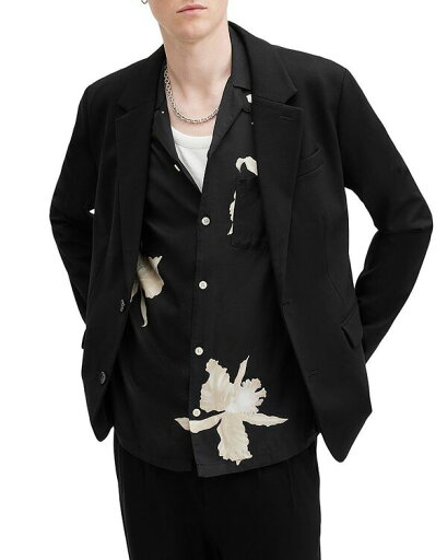 【送料無料】 オールセインツ メンズ ジャケット・ブルゾン アウター Helm Blazer Black 【送料無料】 オールセインツ メンズ ジャケット・ブルゾン アウター Helm Blazer Black