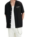 【送料無料】 オールセインツ メンズ シャツ トップス Underground Regular Fit Camp Shirt Jet Black