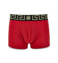 【送料無料】 ヴェルサーチ メンズ ボクサーパンツ アンダーウェア Greca Border Trunks Red-Gold