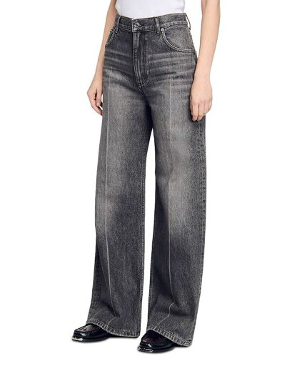 【送料無料】 サンドロ レディース デニムパンツ ボトムス Sterling Wide Leg Jeans in Grey Grey 【送料無料】 サンドロ レディース デニムパンツ ボトムス Sterling Wide Leg Jeans in Grey Grey