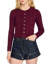 【送料無料】 サンドロ レディース カーディガン アウター Holiday Cropped Cardigan Bordeaux
