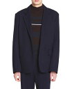 【送料無料】 ランバン メンズ ジャケット・ブルゾン アウター Casual Single-Breasted Jacket Dark Navuy Blue