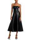 【送料無料】 サンク ア セプト レディース ワンピース トップス Veena Faux Leather Dress Black