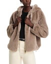 【送料無料】 ヘルノ レディース パーカー・スウェット アウター Faux Fur Hooded Jacket Brown