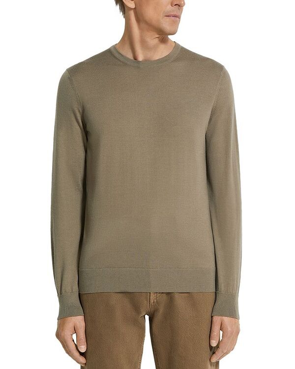 【送料無料】 ゼニア メンズ ニット・セーター アウター Khaki Cashseta Crewneck Sweater Khaki
