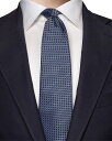 【送料無料】 エトン メンズ ネクタイ アクセサリー Classic Micro Geometric Silk Tie Dark Blue
