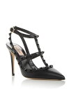 【送料無料】 ヴァレンティノ レディース パンプス シューズ Women's Rockstud Cage Leather Pumps with Studs Bl...