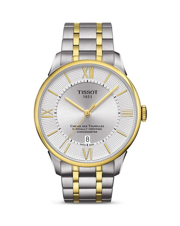 ティソット レディース アクセサリー 腕時計 Tissot Chemin des Tourelles Watch 42mm Silver/Gold ゴールド(2)