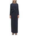 【送料無料】 シムカイ レディース ワンピース トップス Maisie Long Sleeve Draped Dress Midnight
