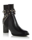 【送料無料】 ヴァレンティノ レディース ブーツ・レインブーツ シューズ Women's Rockstud Embellished Block Heel Boo...
