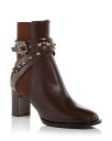 【送料無料】 ヴァレンティノ レディース ブーツ・レインブーツ シューズ Women's Rockstud Embellished Block Heel Boo...