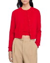 【送料無料】 サンドロ レディース カーディガン アウター Emile Ruffled Cardigan Red