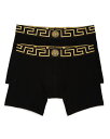 versace ヴェルサーチ メンズ ボクサーパンツ アンダーウェア Logo Trunks - Pack of 2 Black/Gold