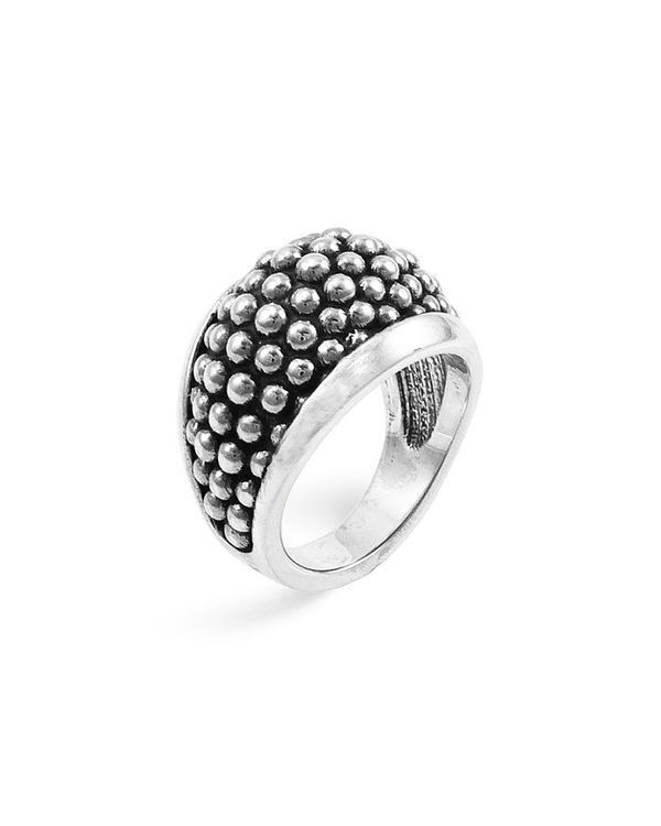 ラゴス レディース 指輪 アクセサリー Sterling Silver Caviar Domed Ring Silver