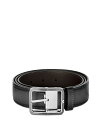 【送料無料】 モンブラン メンズ ベルト アクセサリー Men's Brown Leather Belt Gray