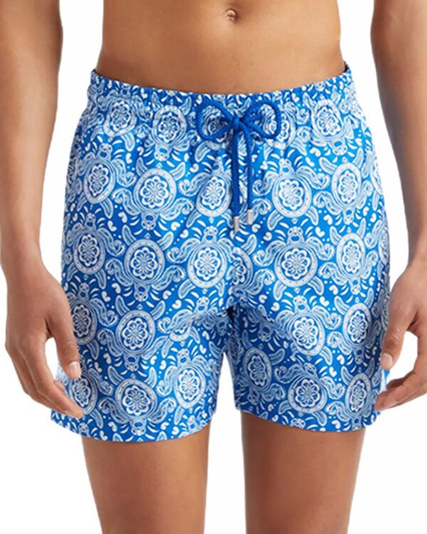 【送料無料】 ヴィルブレクイン メンズ ハーフパンツ・ショーツ 水着 Mahina Printed 5.5" Swim Shorts Palace Blue