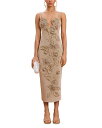 【送料無料】 カルト ガイア レディース ワンピース トップス Soraiya Floral Knit Midi Dress Fog Shimmer