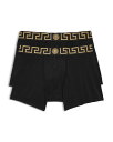 【送料無料】 ヴェルサーチ メンズ ボクサーパンツ アンダーウェア Men's Trunks Pack of 2 Black/Gold