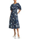 【送料無料】 スリーワンフィリップリム レディース ワンピース トップス Puff Sleeve Belted Dress Navy Multi