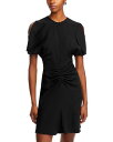 【送料無料】 ヴィクトリア ベッカム レディース ワンピース トップス Shirred Front Mini Dress Black