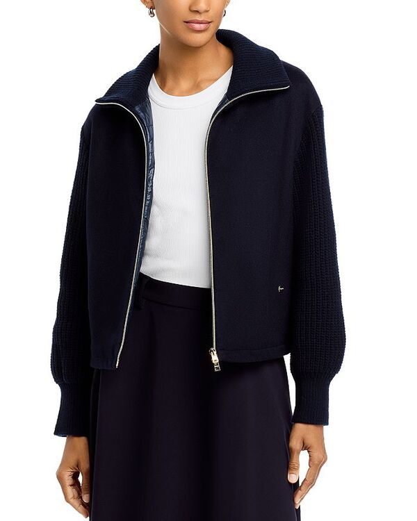 【送料無料】 ヘルノ レディース コート アウター Multi Media Cashmere Coat Dark Blueのサムネイル
