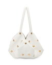 【送料無料】 ヴェルサーチ レディース トートバッグ バッグ Protea Leather Studded Tote Bag Porcelain