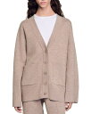 【送料無料】 サンドロ レディース カーディガン アウター Vaddy Embellished Cardigan Beige
