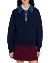 【送料無料】 サンドロ レディース ニット・セーター アウター Damien Sweater Navy Blue(4)