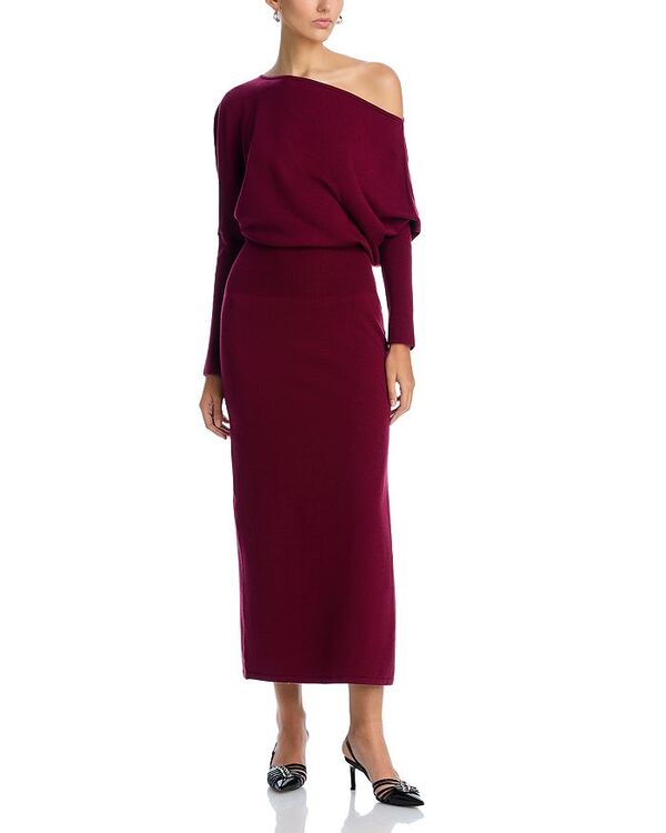【送料無料】 シムカイ レディース ワンピース トップス Janese Asymmetric Dress Oxblood