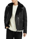 【送料無料】 オールセインツ メンズ ジャケット・ブルゾン アウター Xena Shearling Biker Jacket Black/Black